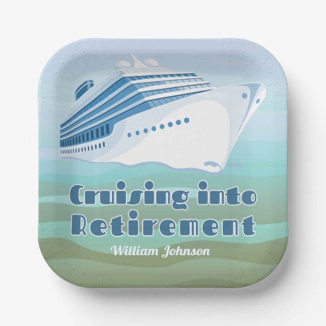 Party für die Ruhestandsrückstellung in die Ruhest Pappteller (Vorderseite)