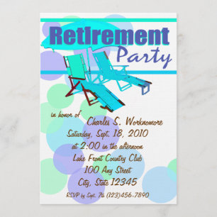 Party für die Ruhestandszeit/ Loungesessel Einladung