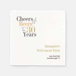 Party für die Ruhestandzeit 30 Jahre Käse und Bier Serviette