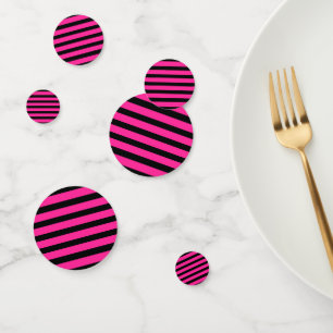 Party für die Streifen aus Hot Pink und Black Fash Konfetti