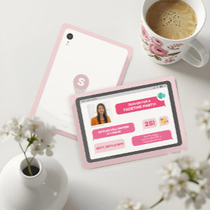 Party für die Textmeldung von Tablet-Chaten für On Einladung