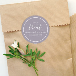 Party für einfaches Lilac Lavender-Kalligrafie Runder Aufkleber