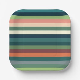 Party für Farbstreifen Pappteller