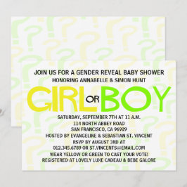 Party für Gelb- und grüne Typografie Einladung