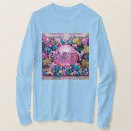 Party für hellblaue, langschläfige Balloons T-Shirt