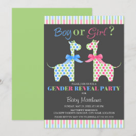 Party für Junge oder Girl Giraffe Gender Reveal Einladung