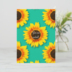 Party für kundenspezifisches Sonnenblumenpapier Einladung
