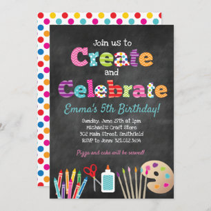 Party für künstlerische Schöpfung und Feiern Einladung