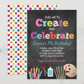 Party für künstlerische Schöpfung und Feiern Einladung