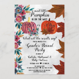 Party für Mädchen oder Junge Fall Pumpkin Gender R Einladung