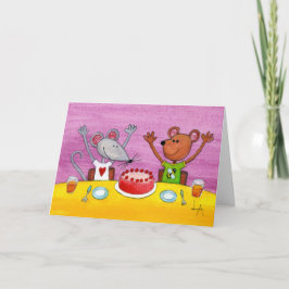 Party für Maus und Bär Karte