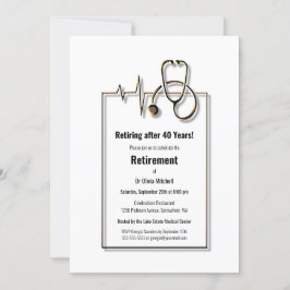 Party für medizinische Krankenversorgung Stethosco Einladung