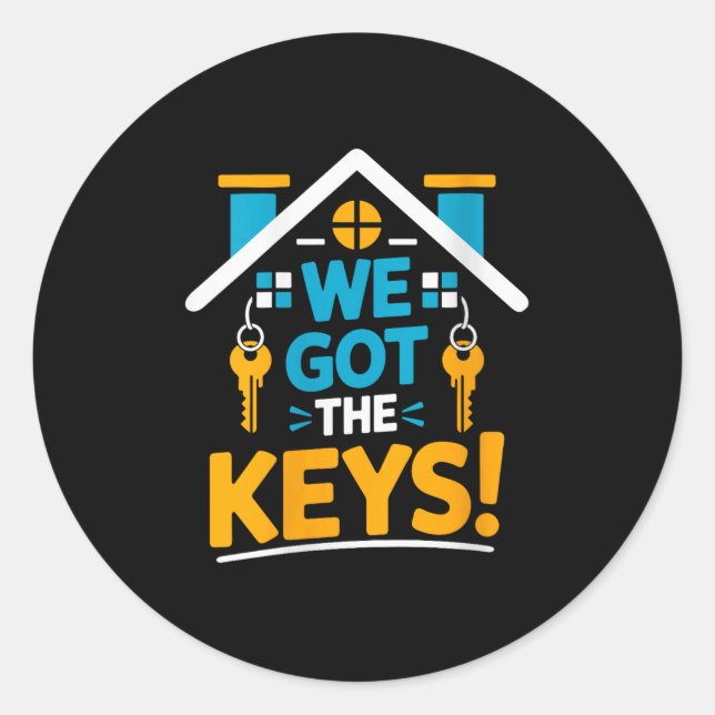 Party für neue Hauseigentümerinnen Matching W Runder Aufkleber (Vorderseite)