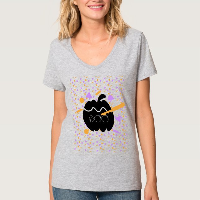Party für niedliche geometrische Pumpkin-Carvingko T-Shirt (Vorderseite)