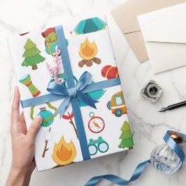Party für niedliches Camping Geschenkpapier