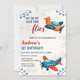 Party für Privatflugzeuge ab 1 Geburtstag Einladung