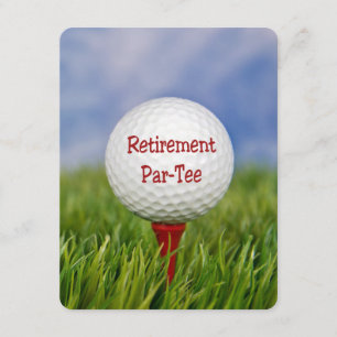 Party für Rentenerwerb Golf Theme Einladung