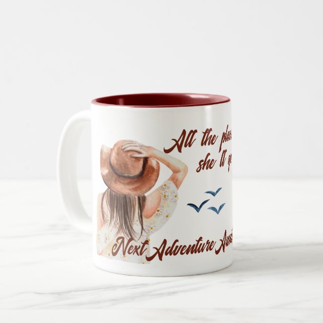 Party für Ruhestandsreisen Woman Zweifarbige Tasse (Vorderseite Links)