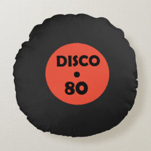 Party für Schallplatten Rund Kissen Disco Music
