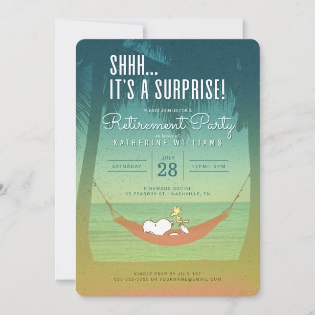 Party für Snoopie und Holzlager Einladung (Vorderseite)