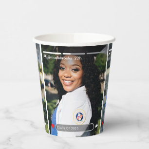 Party für Social Media Story Post Foto Graduation Pappbecher