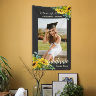 Party für Sonnenblumen Foto Script Graduation Banner