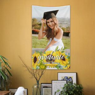 Party für Sonnenblumen Foto Script Graduation Banner