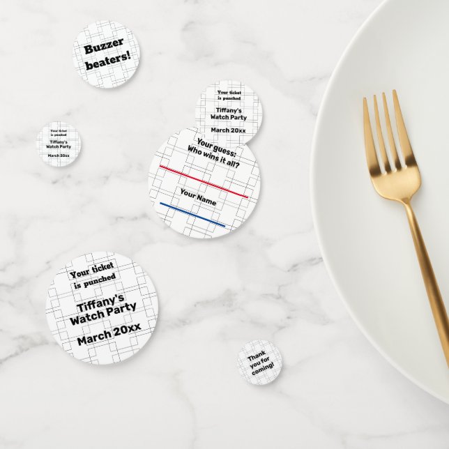 Party für Sportbeobachtung im Bracket Elimination  Konfetti (Gruppe)