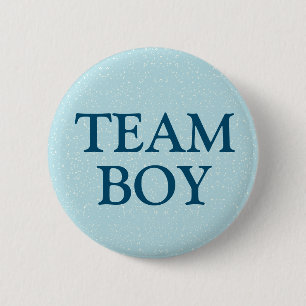 Party für Team Boy Blue Baby Gender Reveal Button