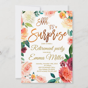 Party für Unternehmensruhestand, Blumenruhestand Einladung