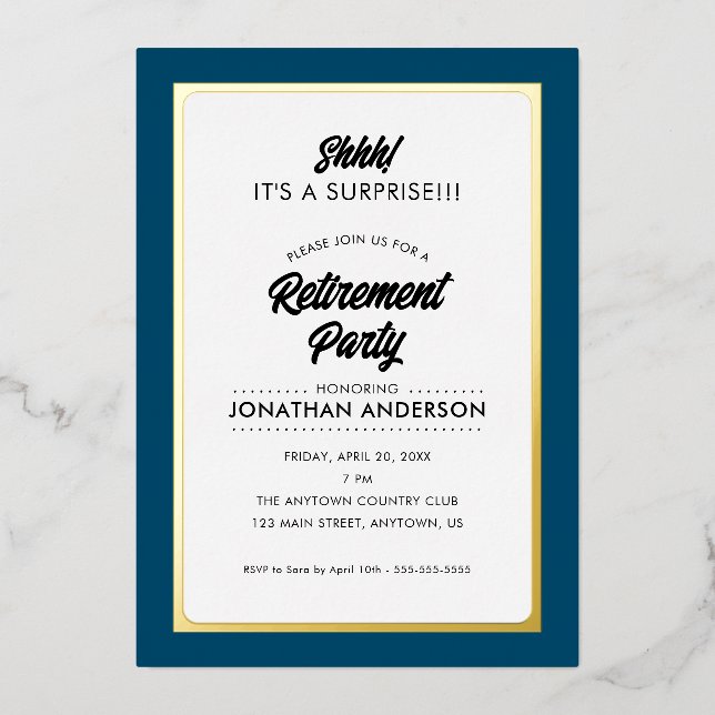 Party für unvorhergesehene Ausgaben Folieneinladung (Vorderseite)