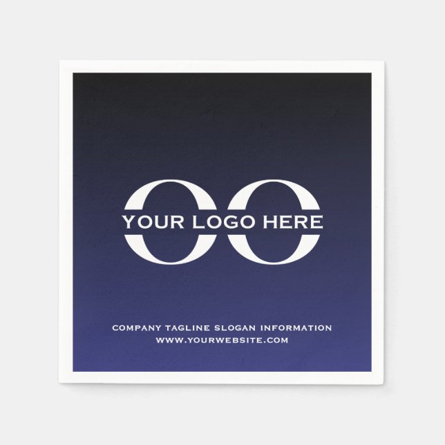 Party für Veranstaltungen mit Firmenlogo Serviette (Vorderseite)