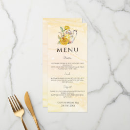 Party für Wasserfarben Brautparty Menükarte