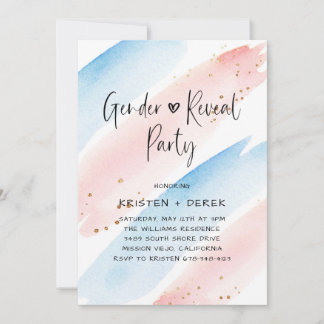 Party für Wasserfarben Einladung