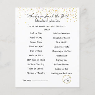 Party Game Advice for Graduate doppelseitig Flyer