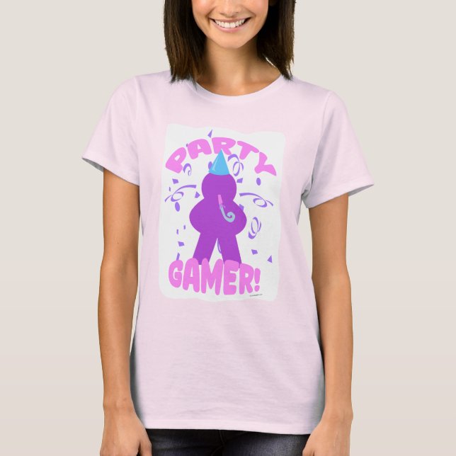 Party Gamer Epic Meeple Spielspass Zeit T-Shirt (Vorderseite)