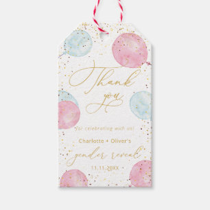 Party-Geschenketiketts für Rosa und Blaues Geschle Geschenkanhänger