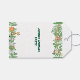 Party-Geschenkmarke "Kids Jungle Animes" Geschenkanhänger