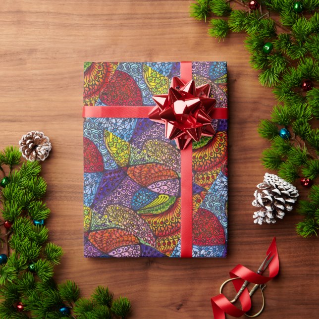 Party-Geschenkverpackungsrolle - Groovy  Geschenkpapier (Feiertagsgeschenk)