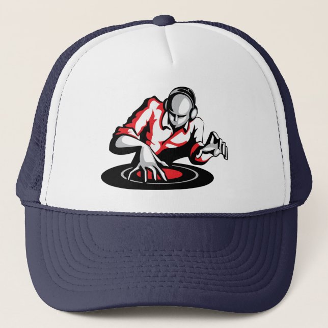 Party gestartet DJ Trucker Hat Truckerkappe (Vorderseite)