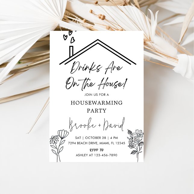 Party-Getränke für die Hausarbeit sind im Haus Einladung (Von Creator hochgeladen)