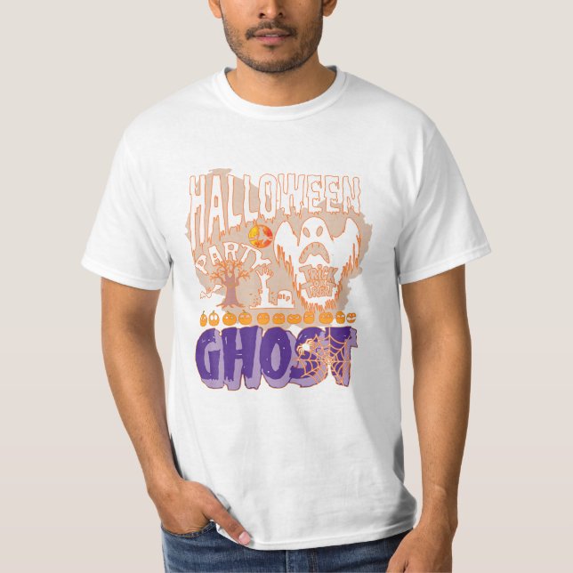 Party Ghost Funny T-Shirt (Vorderseite)