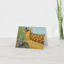 Party: Giraffe/Zebra-Karte 4"x5,6"
