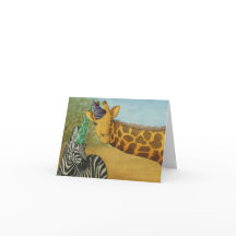 Party: Giraffe/Zebra-Karte 4"x5,6"