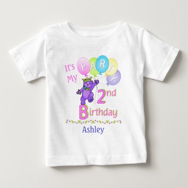 Party Girl Princess Bear Baby T-shirt (Vorderseite)