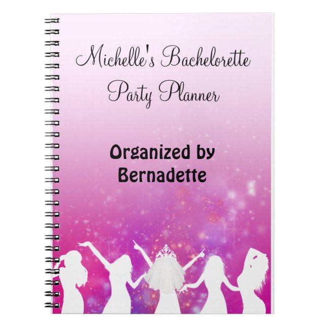 Party Girls Bachelorette Party Planner Notebook Notizblock (Vorderseite)