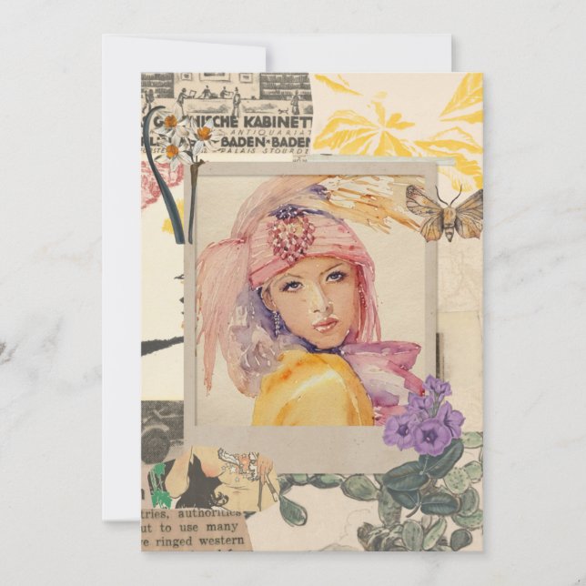 Party  girls cards art deco feiertagskarte (Vorderseite)