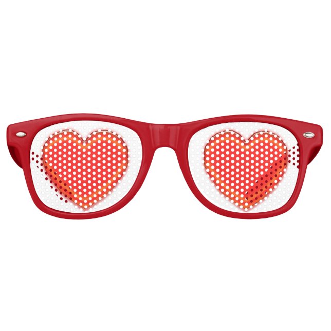 Party Glasses - Rotes Herz Sonnenbrille (Vorderseite)