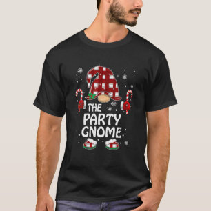 Party Gnome Buffalo Kariert Matching Family Christ T-Shirt