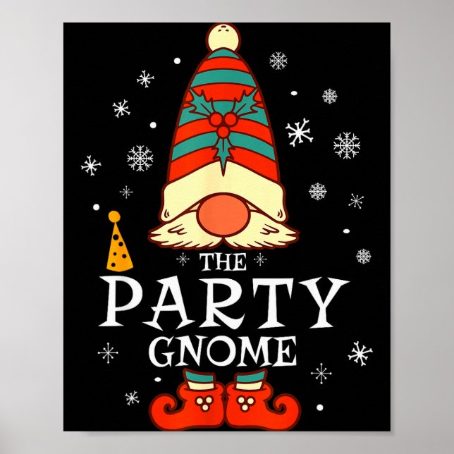 Party Gnome Xmas Group Family Matching Christmas H Poster (Vorne)